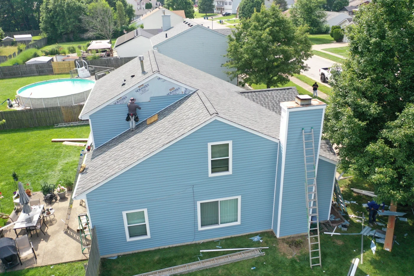Copy Of Roof Install Gaf Timberline Hdz Nantucket Morning Siding Replacement Norandex Steel Blue Louisville Kentucky(1)