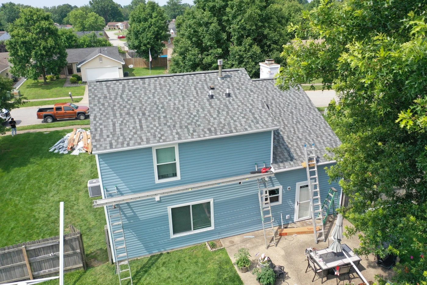 Copy Of Roof Install Gaf Timberline Hdz Nantucket Morning Siding Replacement Norandex Steel Blue Louisville Kentucky(3)