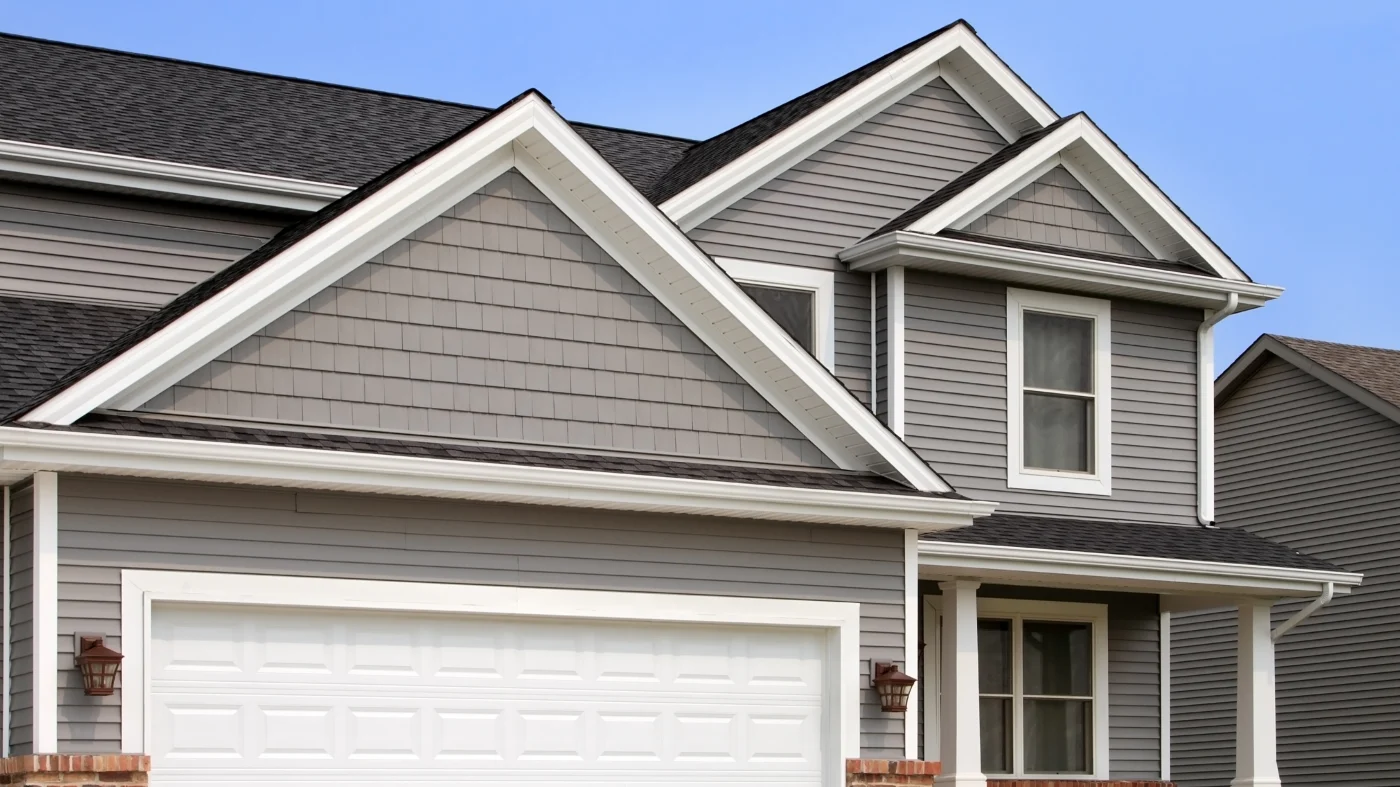 Finished siding installation on a residential home